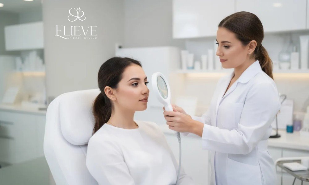 Facial Treatment Session at Elieve